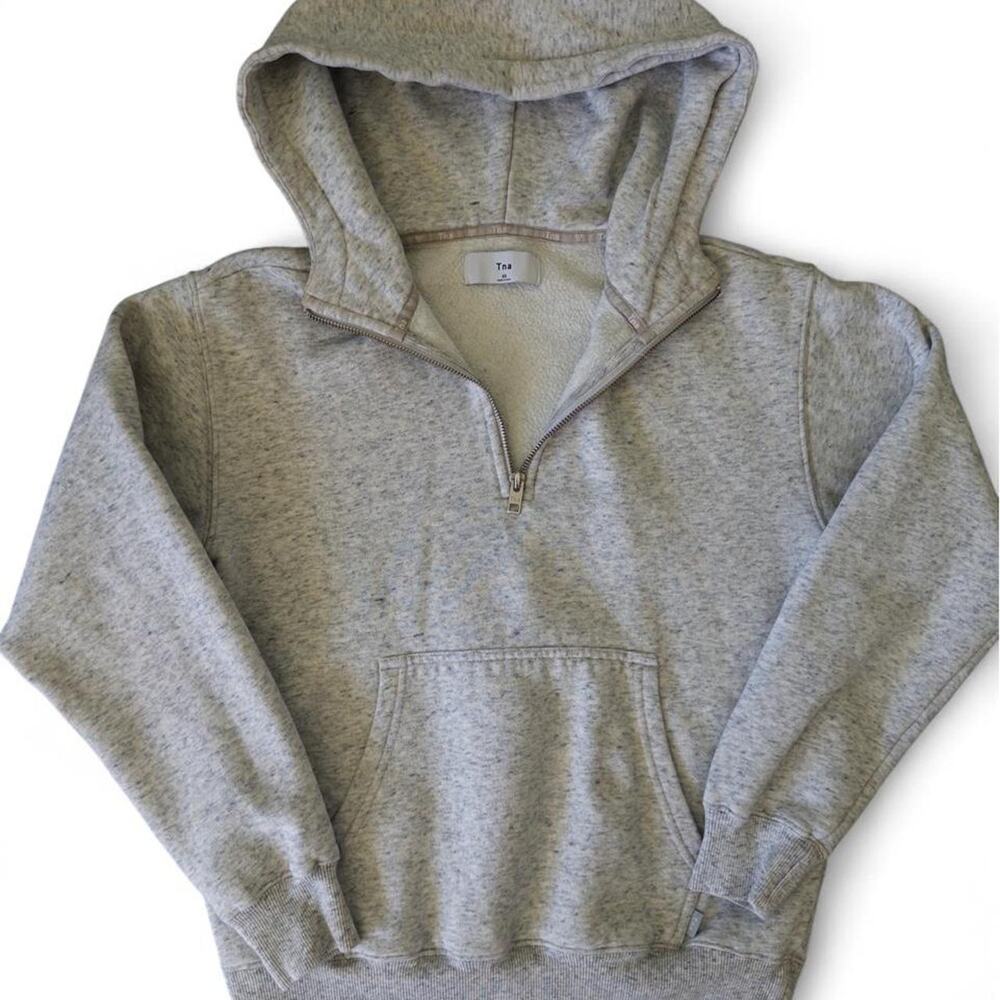 TNA (Aritzia) Grey Quarter-Zip Hoodie - XS